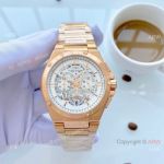 Wholesale Copy IWC Ingenieur Rose Gold Skeleton Dial Watches